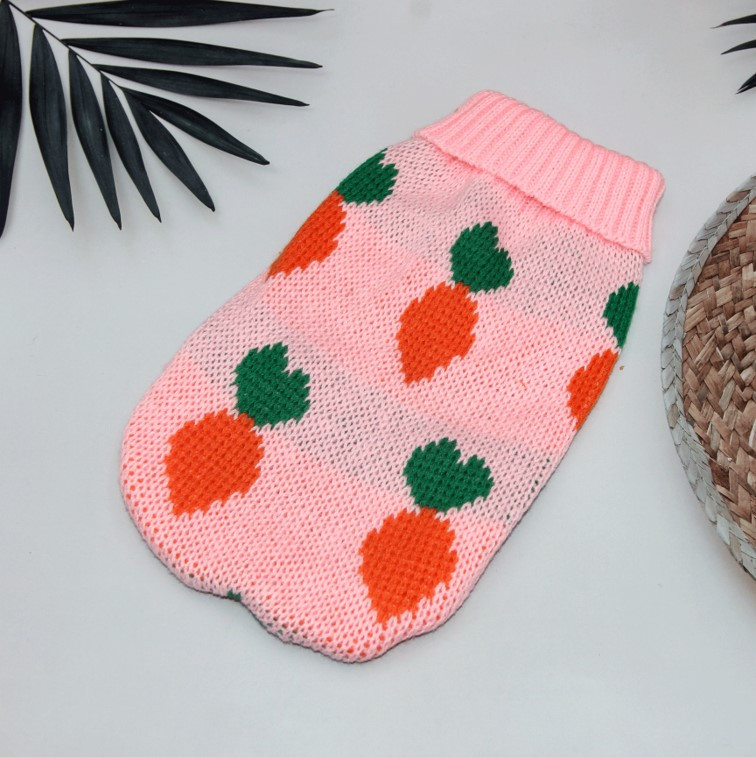 В'язаний акриловий светр для котів Pet Style "Рожева редька" XS