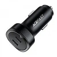 Автомобильный адаптер для телефона Acefast B2 Black (AFB2B) 72W dual USB-C metal car charger