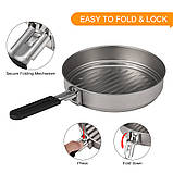 Сковорода - тарілка з титану Lixada 1200ml + ложка - виделка, фото 9