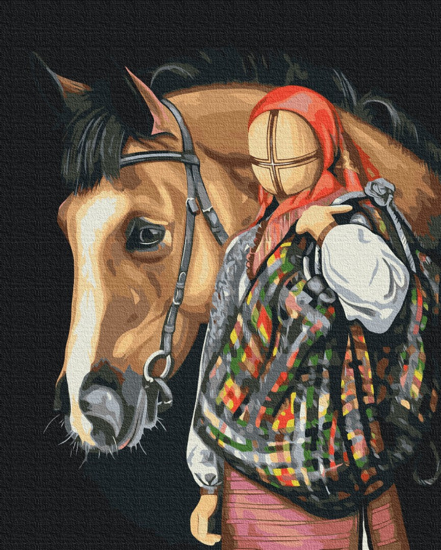 Картина за номерами Мандрівниця ©Valeriya Macarenco 40*50 см Brushme BS 53293 pbn-p
