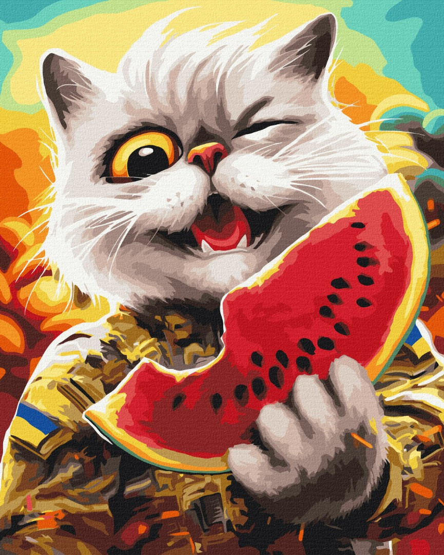 Картина за номерами Котик в Херсоні ©Маріанна Пащук 40*50 см Brushme BS 53410 pbn-p
