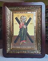 Икона Андрей Первозванный, киот 32×42см