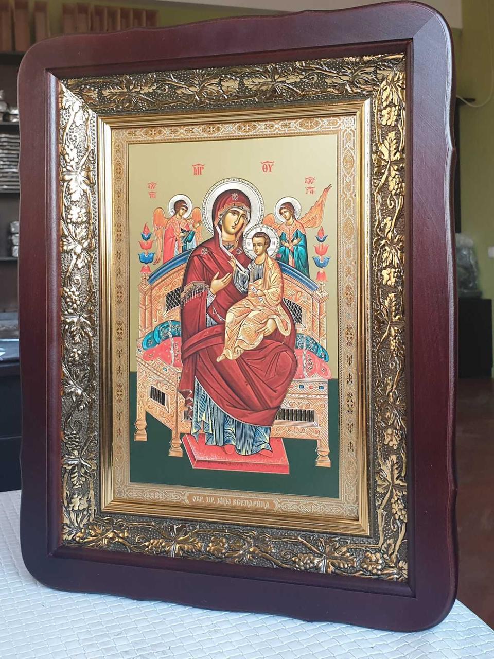 Ікона Богородиці Всецариця (Пантанаса), кіот 32×42см, фото 1