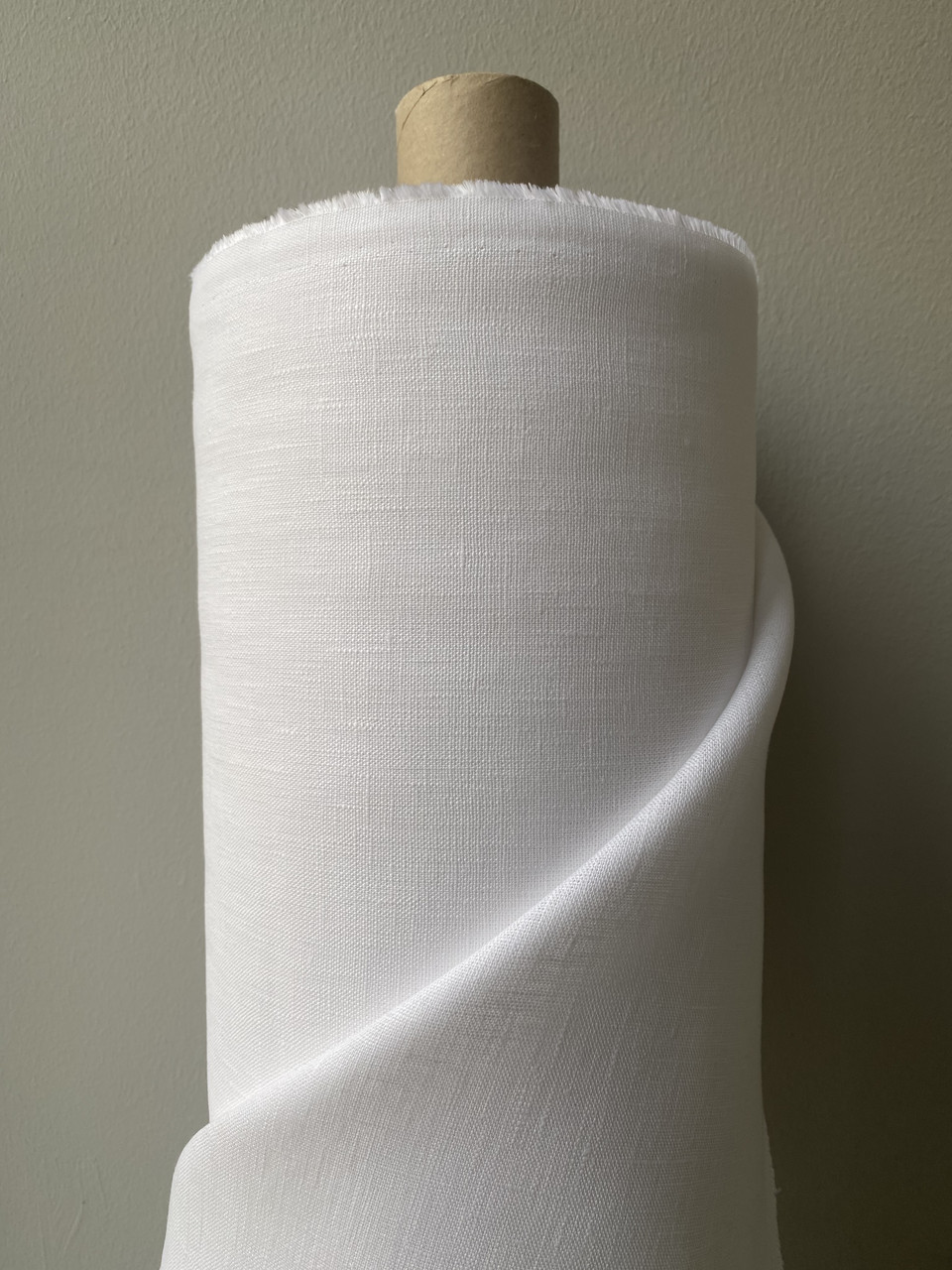 Біла лляна тканина, 100% льон, колір 101