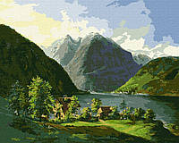 Картина по номерам Озерный пейзаж Carl Franz Gruber Идейка 40 х 50 KHO2884