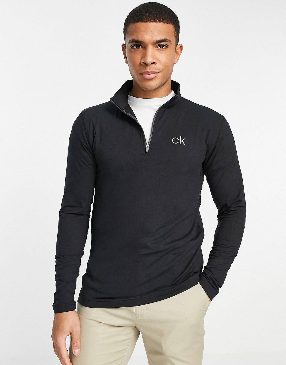 Чоловічий лонгслів Calvin Klein зі змійкою оригінал, фото 1