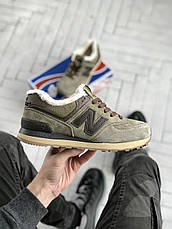 Чоловічі кросівки New Balance 574 Brown Khaki (с мехом) ALL03731, фото 6