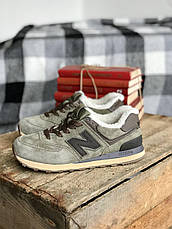Чоловічі кросівки New Balance 574 Brown Khaki (с мехом) ALL03731, фото 4