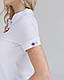 Жіноче медичне поло біле з вишивкою "Губи", фото 5