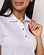 Жіноче медичне поло біле з вишивкою "Серце", фото 5