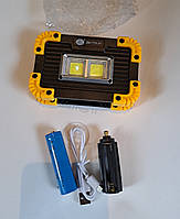 Светодиодний компактний акамуляторний фонарик, павербанка встроена CREE 500Lm комплект