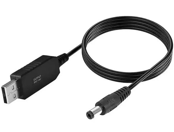 20 шт. Перетворювач підвищуючий USB DC 12v 5,5x2,5 для роутера модему від Powerbank повербанка кабель живлення