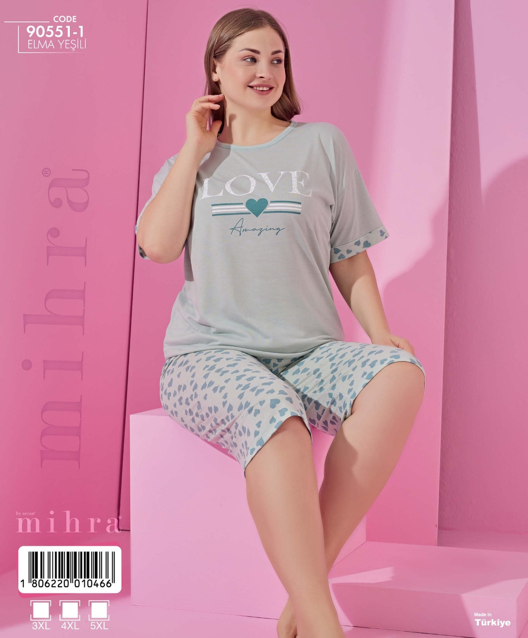 Піжама з капрями великих розмірів, фото 1