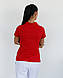 Жіноче медичне поло червоне з вишивкою "Медицина", фото 4