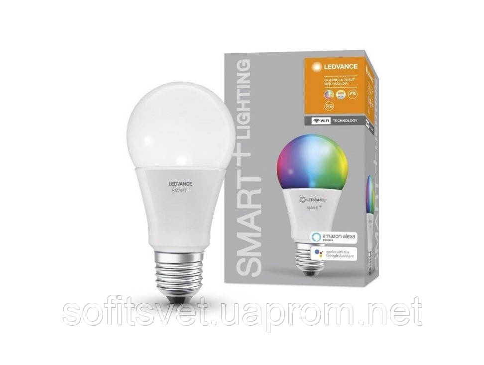 Лампа LEDVANCE (OSRAM) LEDSMART+ WiFi A60 9,5W (1055Lm) 2700-6500K + RGB E27 - фото 2 - id-p1739294370