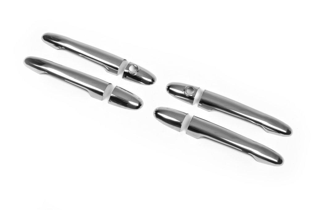 Накладки на ручки (4 шт, нерж) Carmos - Турецкая сталь для Mercedes Sprinter W906 2006-2018 гг - фото 7 - id-p1739297513