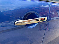 Накладки на ручки (4 шт, нерж.) Carmos - Турецкая сталь (под чип) для Mitsubishi Outlander 2006-2012 гг