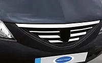 Накладки на передню решітка (нерж.) Carmos - Турецька сталь для Dacia Logan MCV 2004-2014 рр.