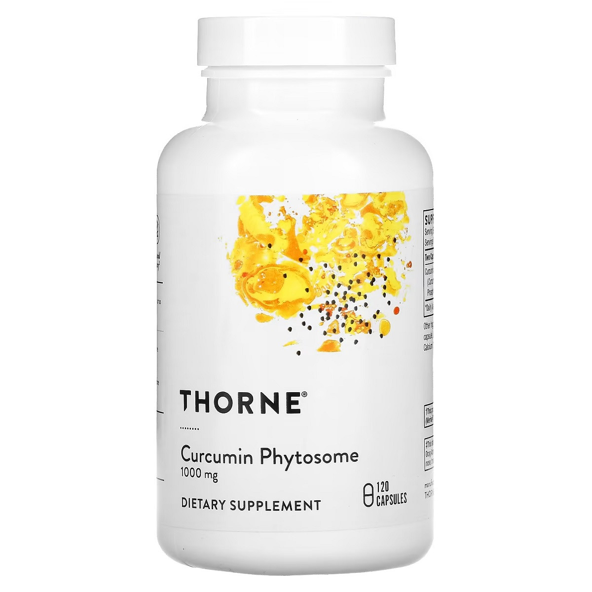 Фітосоми Куркуміну, 1000 мг, Curcumin Phytosome, Thorne Research, 120 капсул