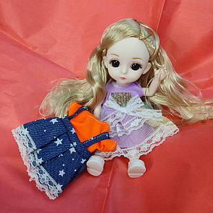 Лялька пупс шарнірна БЖ 16 см +2 вбрання, молодша сестра