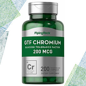 Хром Piping Rock GTF Chromium 200 мкг 200 капсул