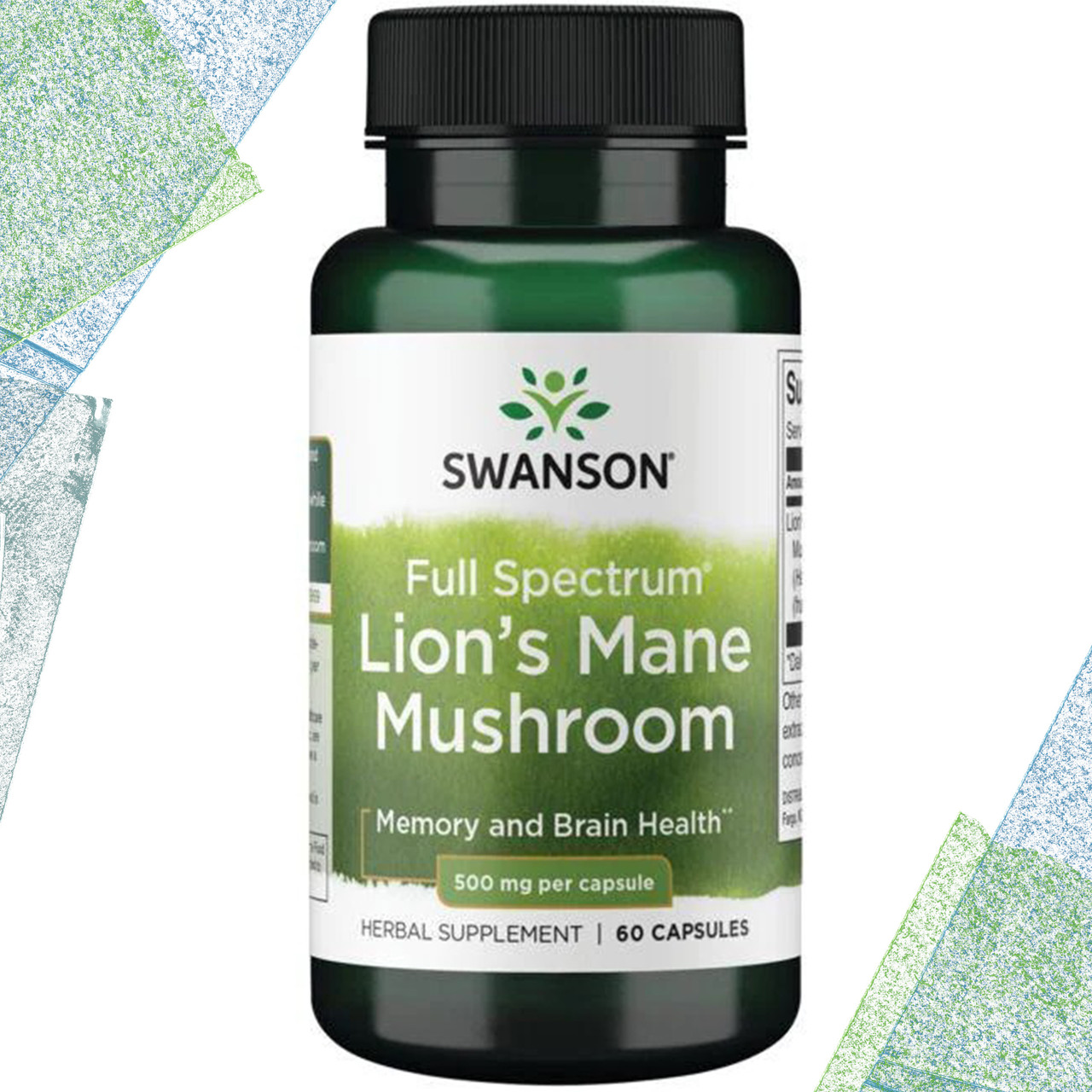 Гриб Левова грива Swanson Lion's Mane Mushroom 500 мг 60 капсул