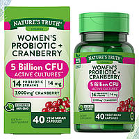 Пробиотик для женщин Nature's Truth Women's Probiotic + Cranberry 5 billion act.cult 14 mg probiotic 40 капсул