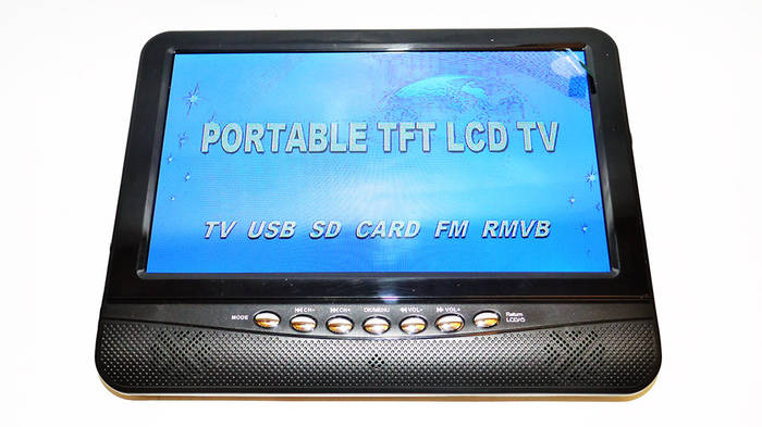 Портативный телевизор 9.5 дюймов с аналоговым ТВ тюнером 901/911 USB+Sd ...