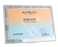Komilfo SoFast Nail Forms Almond. М'які форми для швидкого нарощування, 240 шт