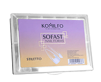 Komilfo SoFast Nail Forms Stiletto. М'які форми для швидкого нарощування, 240 шт