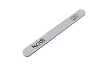 KODI №106 Пилка прямої форми, абразивність 180/220, колір: сірий, бокові елементи: фіолетові, розмір: 178*19*4