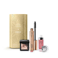 KIKO Joyful Holiday Queen Of The Ball Makeup Kit (Металеві тіні, туш і блиск для губ)