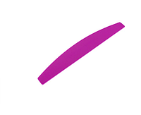 KODI №188 Пластикова основа до пилки у формі "Півмісяць" для манікюру, колір: фіолетовий, розмір: 178*28 мм PP002