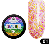 GLOBAL FASHION Sand Gel Гель-фарба 01, 5г