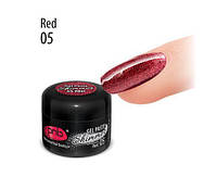 PNB UV/LED Гель паста Shimmer 05 (red), 5 ml