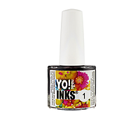 YO NAILS Inks Акварельна фарба №1, червоний