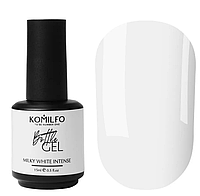 KOMILFO Bottle Gel Milky White Intense, 15 мл (з пензликом)