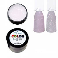 NailApex Color Base Gel №6 База рожево-натуральна з золотими блискітками і глітером, 30 мл