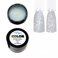 NailApex Color Base Gel №5 База холодно-рожева з рожевими блискітками і глітером, 30 мл