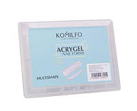 KOMILFO Acry Gel Top Nail Forms, Multishape. Верхні форми для нарощування, універсальні, 120 шт