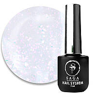 SAGA Royal Base База з хлоп'ями юкі №1 (прозоро-молочний з рожевими пластівцями), 10 мл