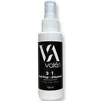 VALERI 3в1 Nail Prep&Cleanser Засіб для знежирювання нігтя і зняття липкого шару, 100 мл