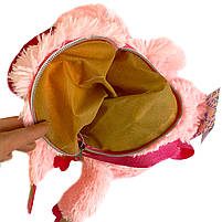 М'який рюкзак-іграшка Кіссі Міссі «Poppy Playtime» Huggy Wuggy Kissy Missy рожева з ліпучками, 56*64*7см, 00192-30, фото 4