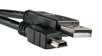 Кабель mini USB Шнур для Зарядки 0.8 метра Black