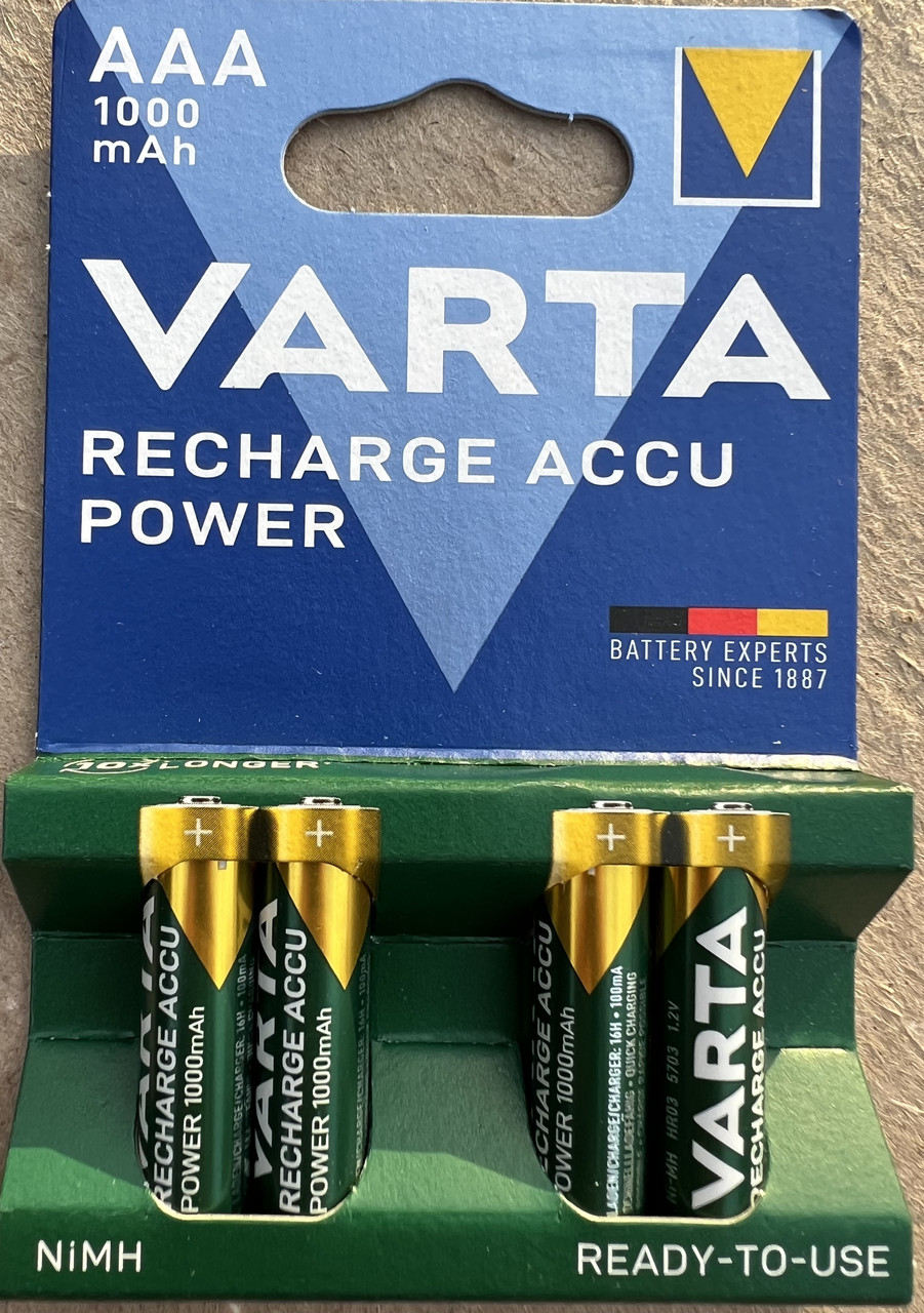 Акумулятор VARTA Recharge ACCU AAA1000mAh