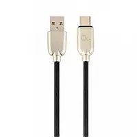 Дата-кабель Cablexpert Premium Rubber CC-USB2R-AMCM-1M 1m USB (тато)  -  USB Type C (тато) Black