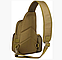 Армійська нагрудна сумка рюкзак з USB портом койот, фото 3