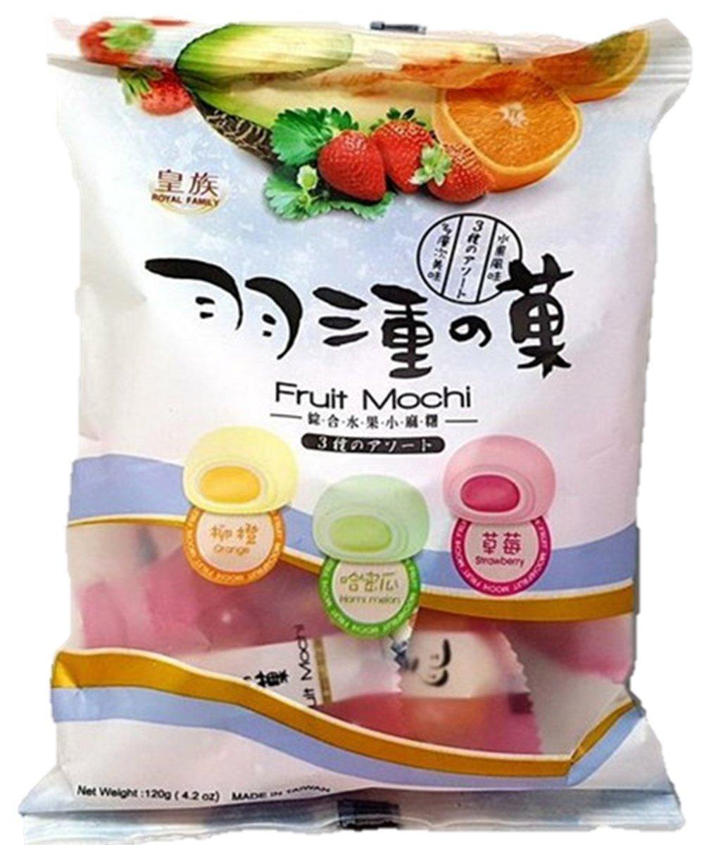 Десерт Моті фруктове асорті апельсин, диня, полуниця Fruit Mochi, ТМ Royal Family, Тайвань, 250 г