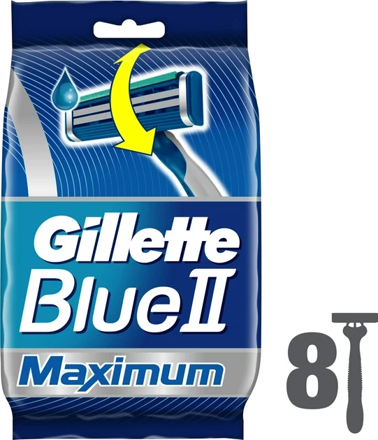 Одноразові станки для гоління Gillette Blue II Maximum (8шт.)