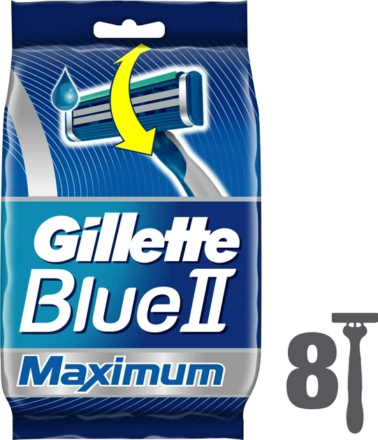 Одноразовые бритвенные станки Gillette Blue II Maximum (8шт.) от ...